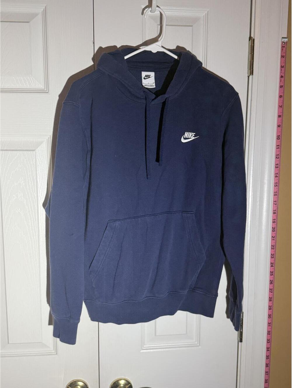 Nike Navy Blue Pullover Hoodie with Logo - Picture 2 of 10